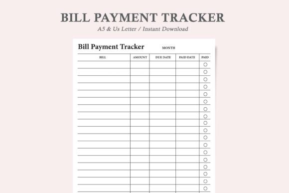 Download Monthly Bill Tracker,bill Tracker - Bill tracker Collection