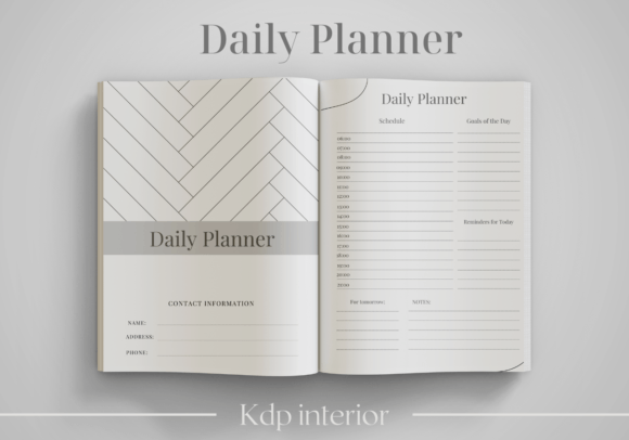 Download Free Daily Planner -  KDP Interior - Kdp Collection