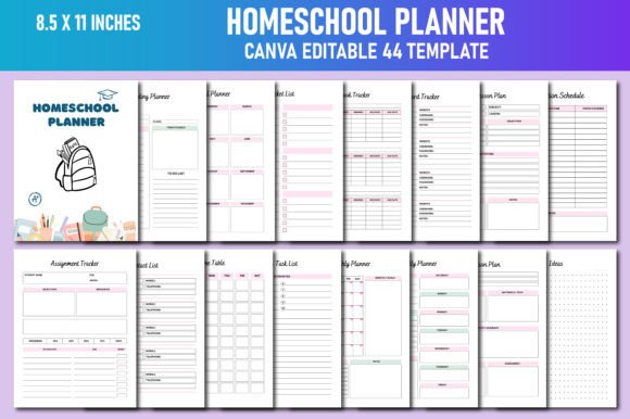 Download Homeschool Planner Canva KDP - Kdp Collection