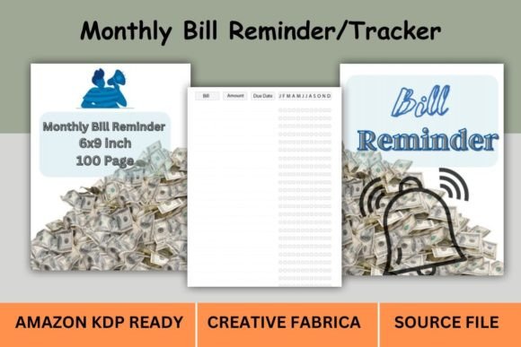 Download Monthly Bill Reminder,Tracker, KDP+Cover - Kdp Collection