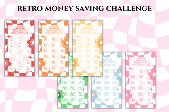 Download Retro Money Saving Challenges Pdf Budget - Premium Resources