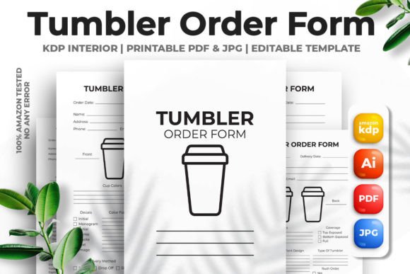 Download Tumbler Order Form KDP Interior - Kdp Collection