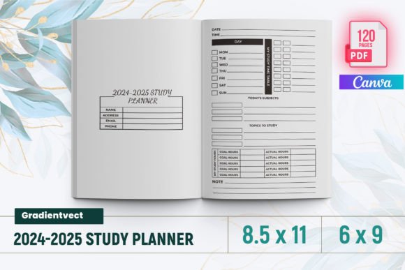 Download (KDP) 2024-2025 Study Planner Canva - Kdp Collection