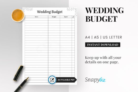 Download Wedding Budget Planner PDF - Premium Bundle