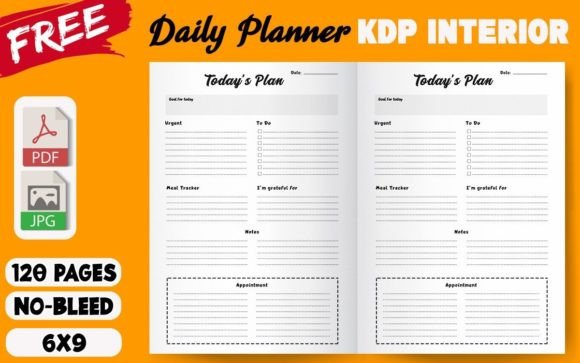 Download Free Daily Planner KDP Interior - Kdp Collection