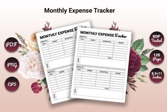 Download Monthly Expense Tracker KDP Interior - Kdp Collection