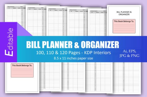 Download Bill Planner &amp; Organizer - KDP Interiors - Kdp Collection