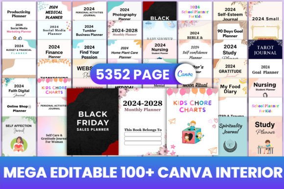 Download Mega Editable 100+ KDP Bundle Canva - Kdp Collection