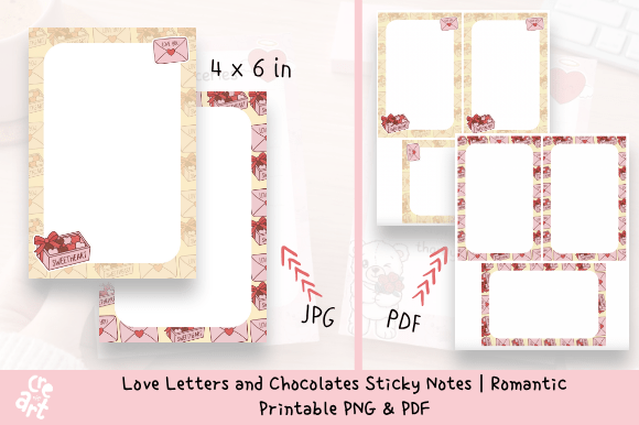 Download Love Letters and Chocolates Sticky Notes - Premium Resources