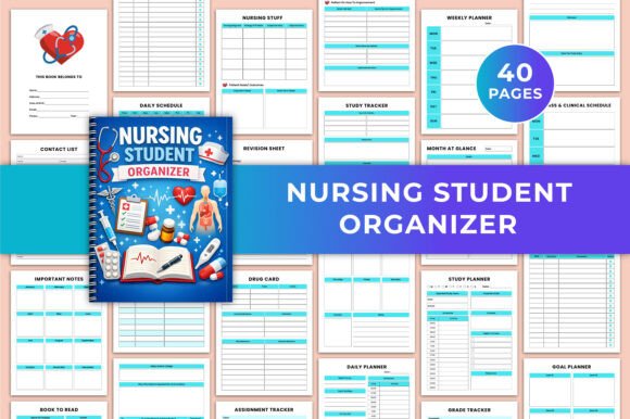 Download Nursing Student Organizer KDP Graphic - Kdp Collection