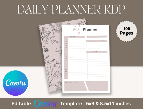 Download Editable Canva Daily Planner for KDP - Kdp Collection