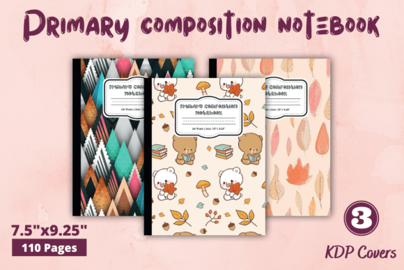 Download Primary Composition Notebook KDP Cover - Kdp Collection