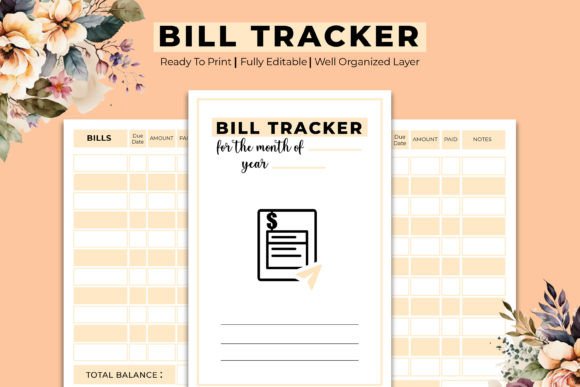 Download Bill Tracker Kdp Journal Notebook - Bill tracker Collection