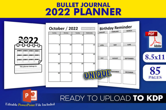 Download 2022 Agenda Planner KDP InteriorTemplate - Kdp Collection