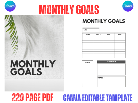 Download Monthly Goal Planner KDP Interiors - Kdp Collection