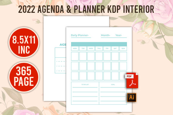 Download 2022 Agenda &amp; Planner Kdp Interior - Kdp Collection