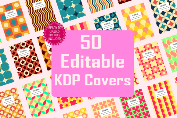 Download KDP Cover Bundle, 50 Editable Notebook - Kdp Collection