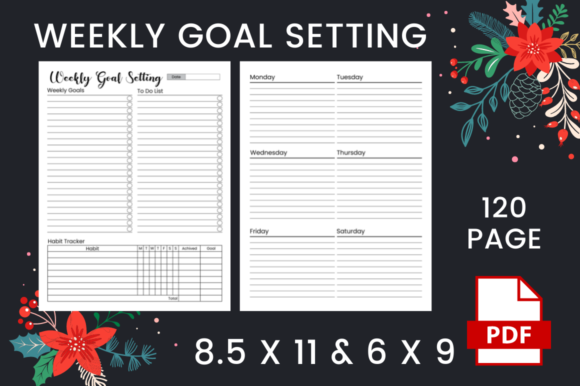 Download Weekly Goal Setting KDP Interior - Kdp Collection
