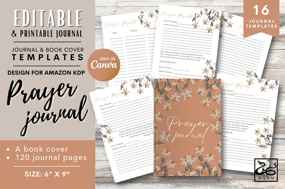 Download Prayer Journal for KDP/ Editable/ #119 - Kdp Collection