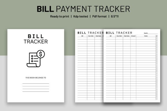 Download Bill Tracker KDP Interior - Bill tracker Collection