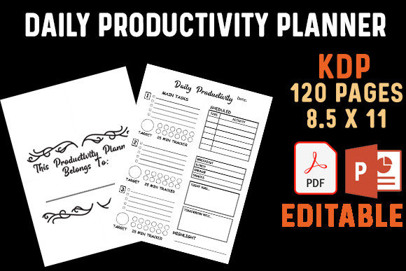 Download Daily Productivity Planner Kdp Printable - Kdp Collection