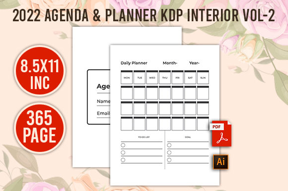 Download 2022 Agenda &amp; Planner KDP Interior Vol-2 - Kdp Collection