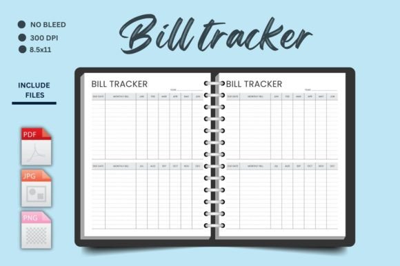Download Bill Tracker Kdp Planner - Bill tracker Collection