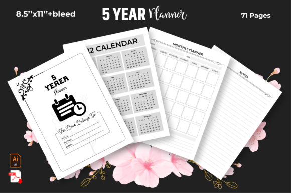 Download 5 (2022-2026) Year Monthly Planner KDP - Kdp Collection