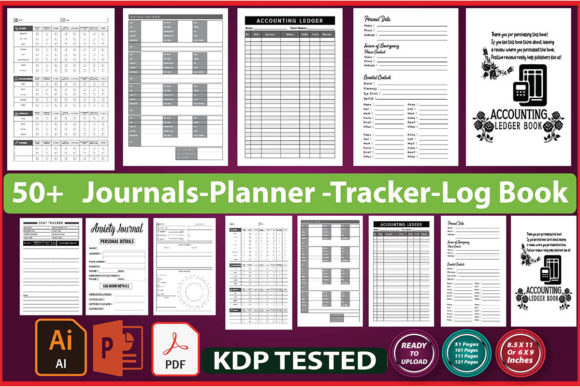 Download KDP Journal Log Book Interior Bundle - Kdp Collection