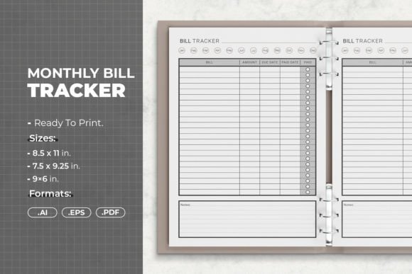 Download Monthly Bill Tracker Printable Template - Bill tracker Collection