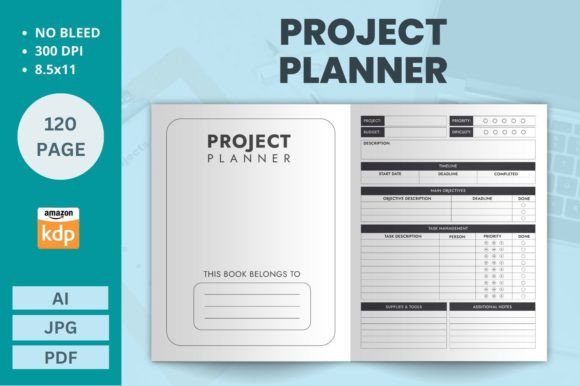Download Project Planner Kdp Interior - Kdp Collection