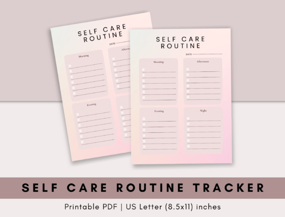 Download Self Care Routine Tracker, KDP Planner - Kdp Collection