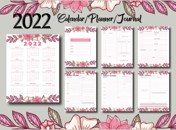 Download Floral 2022 Planner Journal KDP Interior - Kdp Collection