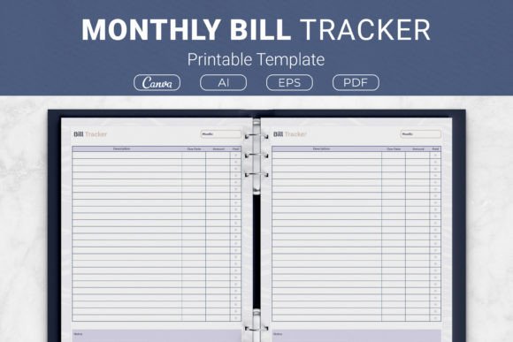 Download Monthly Bill Tracker Printable Template - Bill tracker Collection