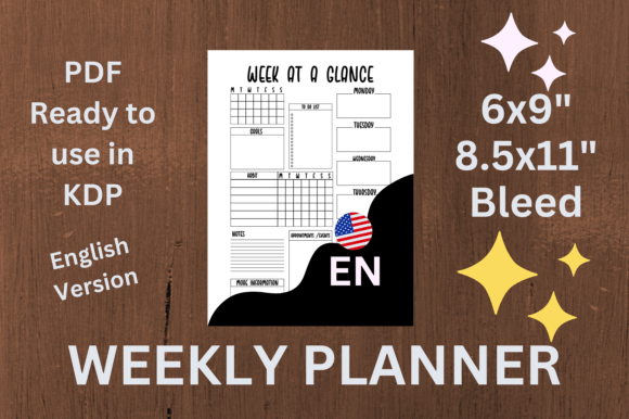 Download Weekly Planner Organizer Kdp Interior - Kdp Collection