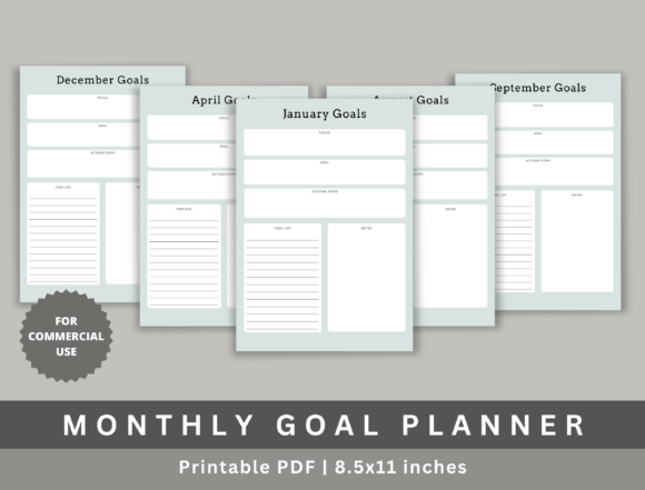 Download Monthly Goal Planner, KDP - Kdp Collection