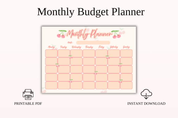 Download Monthly Budget Planner Printable PDF - Budget planner printable Collection