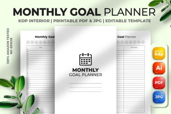 Download Monthly Goal Planner Kdp Interior - Kdp Collection