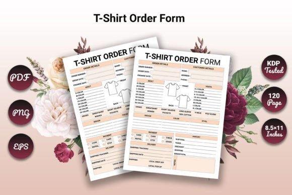 Download T-Shirt Order Form KDP Interior - Kdp Collection