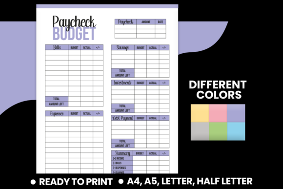 Download Paycheck Budget Planner Printable - PDF - Budget planner printable Collection