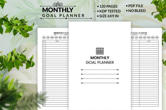 Download Monthly Goal Planner KDP Interior - Kdp Collection
